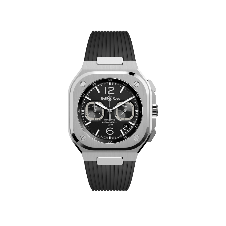 Bell Ross BR 05 Chrono Black Steel Hardy Brothers Jewellers