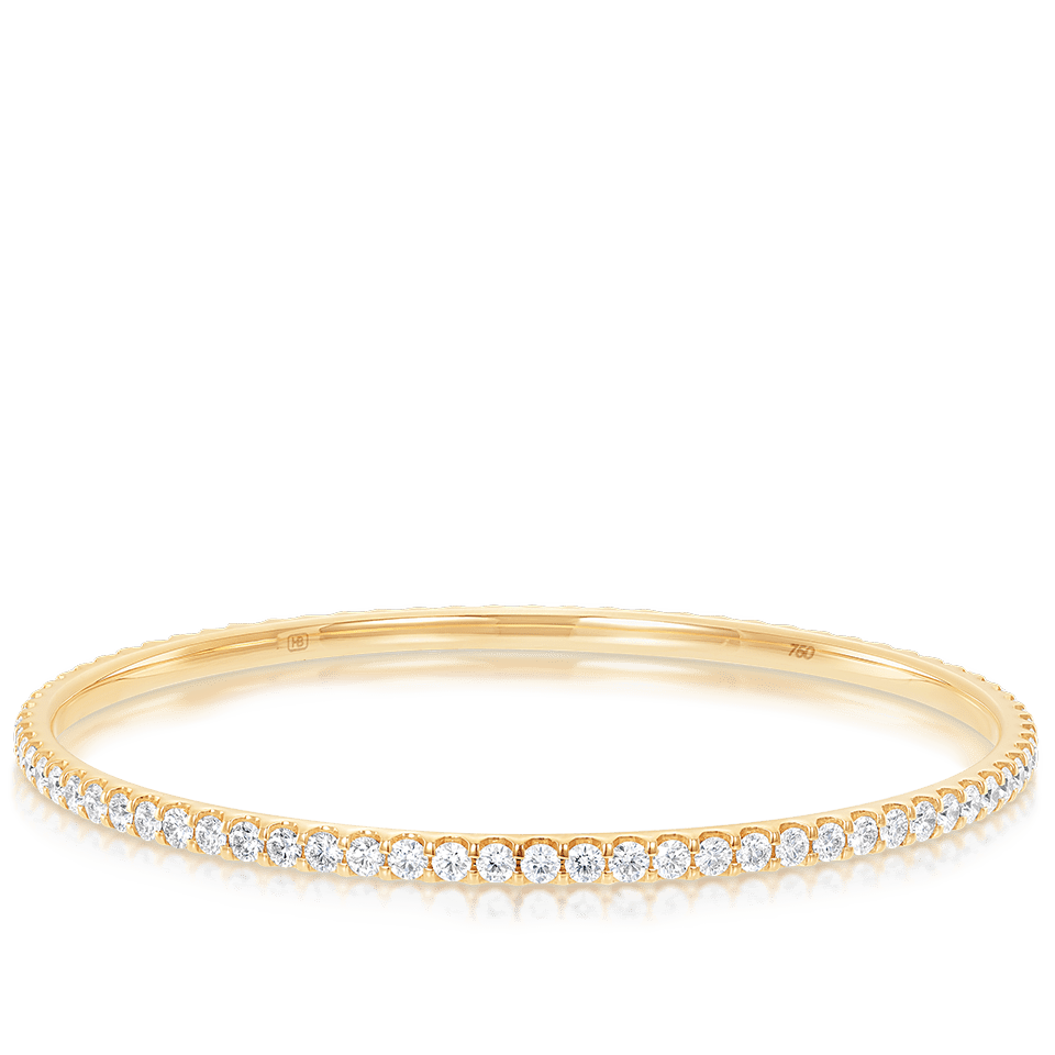 Quintessential 5.00 Carat Diamond Bangle in 18ct Yellow Gold – Hardy ...