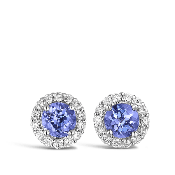 White gold shop tanzanite earrings