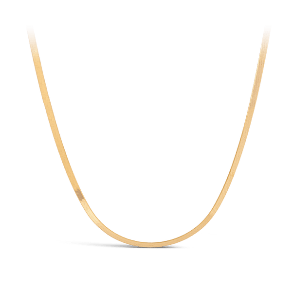 Herringbone Chain Necklace in 18ct Yellow Gold – Hardy Brothers